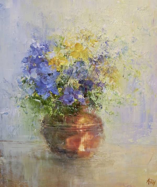 - Oil on Paper, Painting by Amanda Hoskin, measuring 21 x 18 cm (H x W) framed at 41 x 37 cm £575